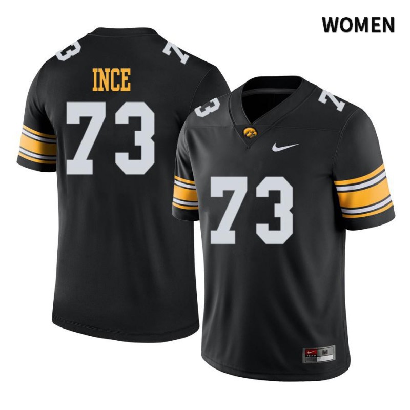 Women's Iowa Hawkeyes NCAA #73 Cody Ince Black Authentic Nike Alumni Stitched College Football Jersey ED34H00WC